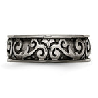 Titanium Grey Domed Lattice 8.0mm Band