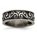 Titanium Grey Domed Lattice 8.0mm Band