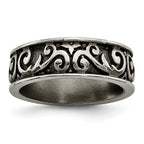 Titanium Grey Domed Lattice 8.0mm Band