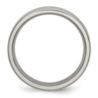 Titanium Polished w/Grey Carbon Fiber Inlay 6mm Band