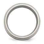 Chisel Titanium Brushed Polished and Enameled 1/2 Carat Diamond 9mm Band