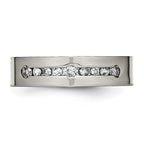Titanium Polished 1/2 ct tw. Diamond 6mm Band