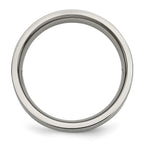 Titanium Polished 1/4ct tw. Diamond 6mm Band
