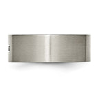 Chisel Titanium Brushed 1/15 Carat Diamond Cross 8mm Flat Band