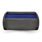 Titanium Black Ti Polished Blue Anodized Stripe Ring