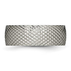 Chisel Titanium Polished and Textured 8mm Band
