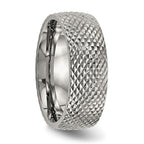 Chisel Titanium Polished and Textured 8mm Band