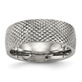 Chisel Titanium Polished and Textured 8mm Band