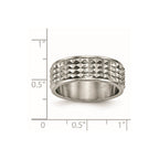 Chisel Titanium Polished 8mm Studded Band