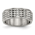 Chisel Titanium Polished 8mm Studded Band