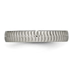 Titanium Polished and Textured 4mm Band