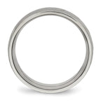Titanium Polished Diamond Cut 8mm Band