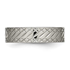 Titanium Polished and Textured 6mm Band