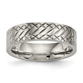 Titanium Polished and Textured 6mm Band