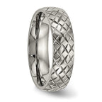 Chisel Titanium Polished and Textured 6mm Band