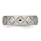 Titanium Polished Diamond Cut 6mm Band