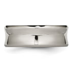 Chisel Titanium Polished Concave 8mm Beveled Edge Band