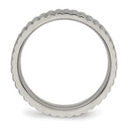 Titanium Polished and Textured 6mm Band