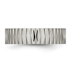 Titanium Polished and Textured 6mm Band