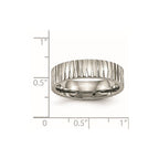 Titanium Polished and Textured 6mm Band