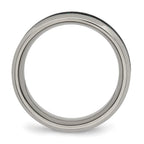 Chisel Titanium Polished with Black and Green Carbon Fiber Inlay 8mm Band