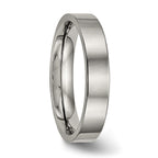 Chisel Titanium Polished 4mm Flat Comfort Fit Band