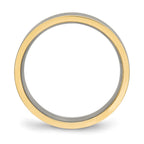 Chisel Titanium Polished Yellow IP-plated 5mm Grooved Comfort Fit Band