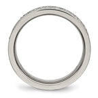 Titanium Polished with CZ 6mm Flat Band