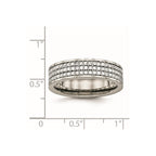 Titanium Polished with CZ 6mm Flat Band