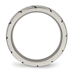 Titanium Polished 4mm Grooved Band