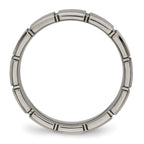 Titanium Brushed and Polished 5mm Grooved Band