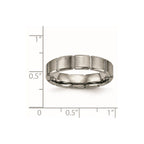 Titanium Brushed and Polished 5mm Grooved Band
