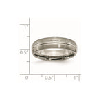 Chisel Titanium Brushed Center 6mm Grooved Band