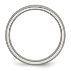 Chisel Titanium Brushed and Polished 6mm Grooved Band