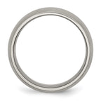 Chisel Titanium Brushed and Polished 8mm Grooved Band