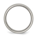 Chisel Titanium Brushed and Polished 10mm Grooved Band