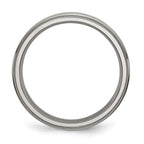 Chisel Titanium Polished 5mm Ridged Edge Band