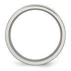 Chisel Titanium Brushed and Polished 6mm Grooved Band