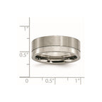 Titanium Grooved 8mm Brushed and Polished Band