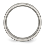 Titanium Grooved 6mm Brushed Band