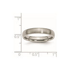 Chisel Titanium Brushed 4mm Half Round Band