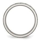 Titanium Flat Tread Design 6mm Brushed Band