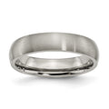 Chisel Titanium Brushed 5mm Half Round Band