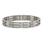Chisel Titanium Brushed and Polished 8.75 inch Bracelet