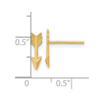 14k Polished Arrow Post Earrings