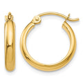 14k 2.75x12mm Round Tube Hoop Earrings