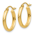 14k 2.75x17mm Round Tube Hoop Earrings