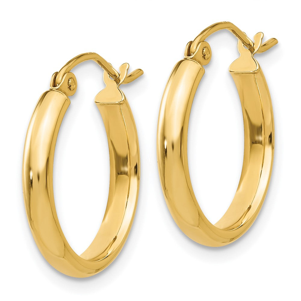 14k 2.75x17mm Round Tube Hoop Earrings
