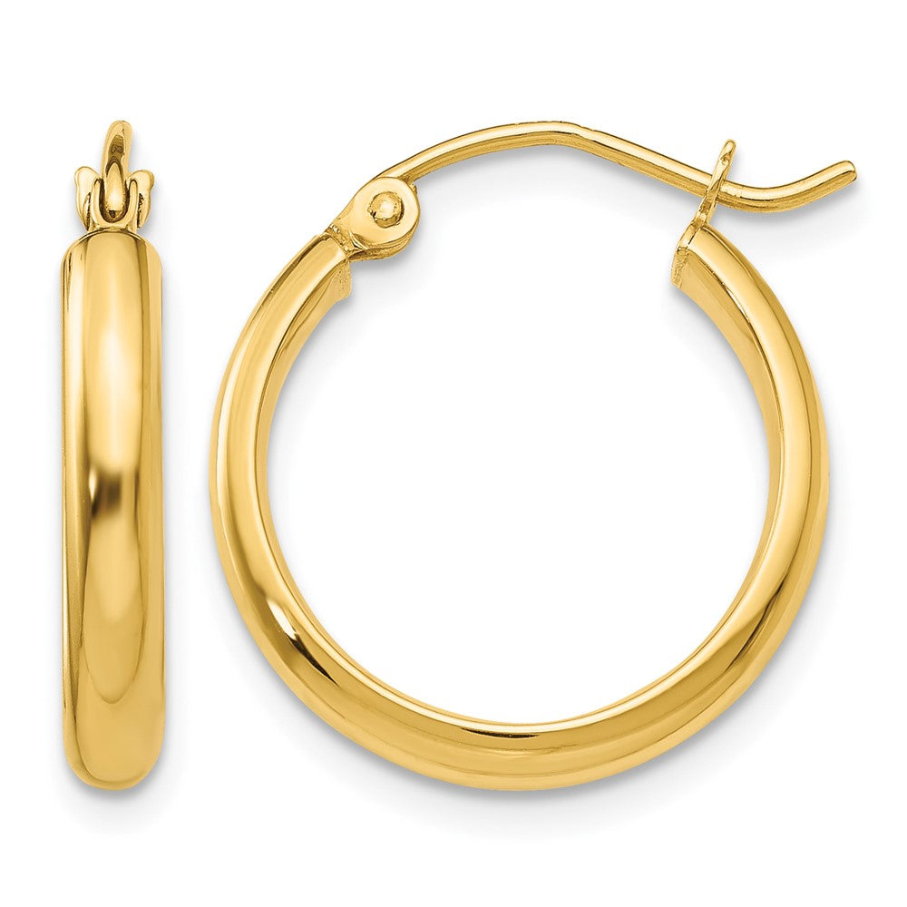 14k 2.75x17mm Round Tube Hoop Earrings