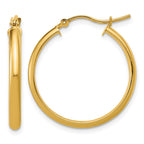 14k 2.75x25mm Round Tube Hoop Earrings